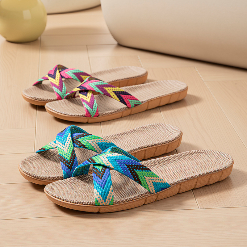 شباشب نسائية من الكتان للمنزل، - مراجعة Mule Slip On وسعره