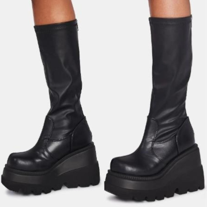 أحذية نسائية ذات نعل سميك، أحذ - مراجعة Knee High Boots Women وسعره