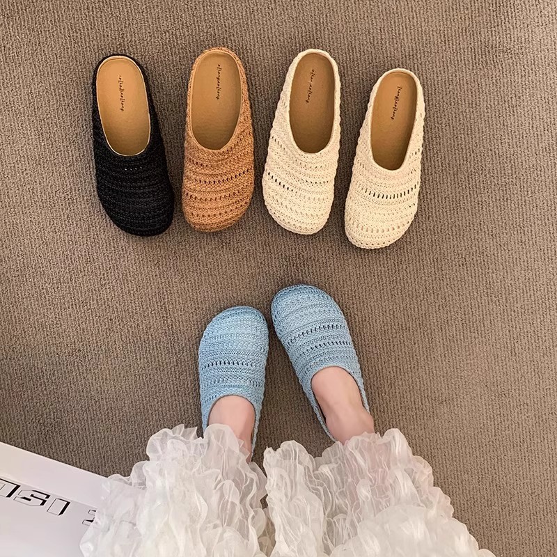 شباشب نسائية منسوجة من الرافيا - مراجعة Mule Slip On وسعره